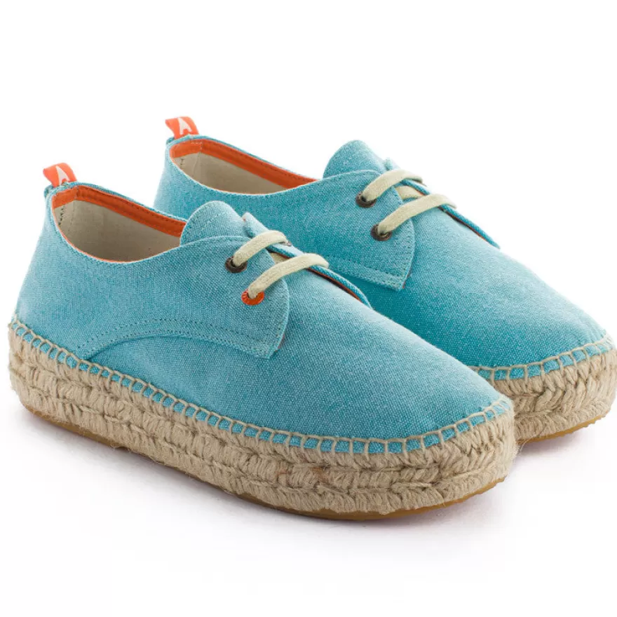 Alpargatas De Verano^Abarca Shoes Blucher Terra Celeste