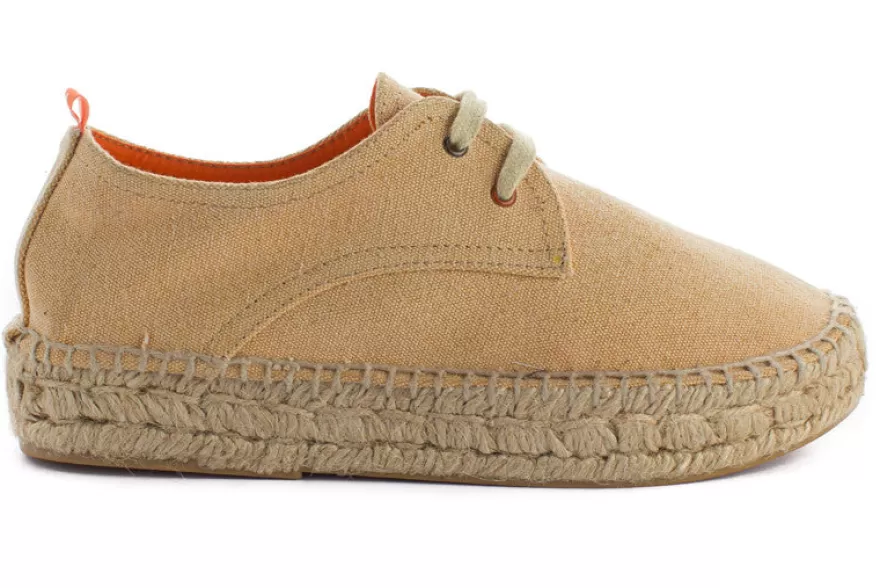 Alpargatas Con Cordones^Abarca Shoes Blucher Terra Crema