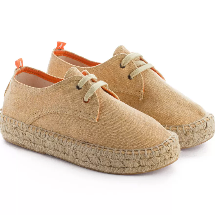 Alpargatas Con Cordones^Abarca Shoes Blucher Terra Crema