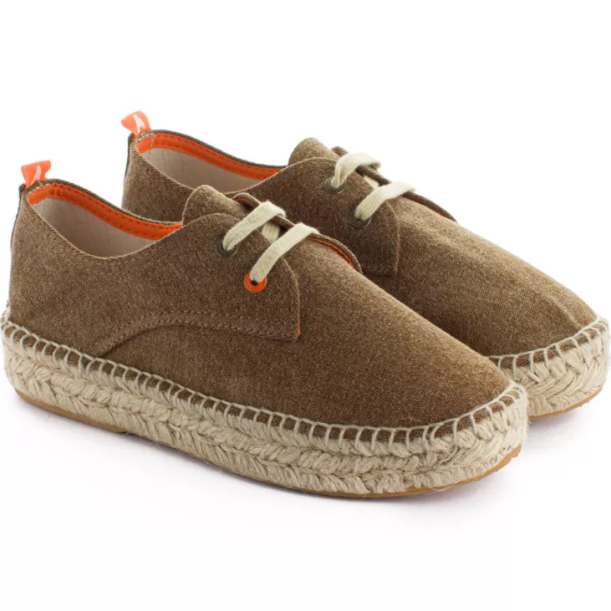 Alpargatas Con Cordones^Abarca Shoes Blucher Terra Cuero