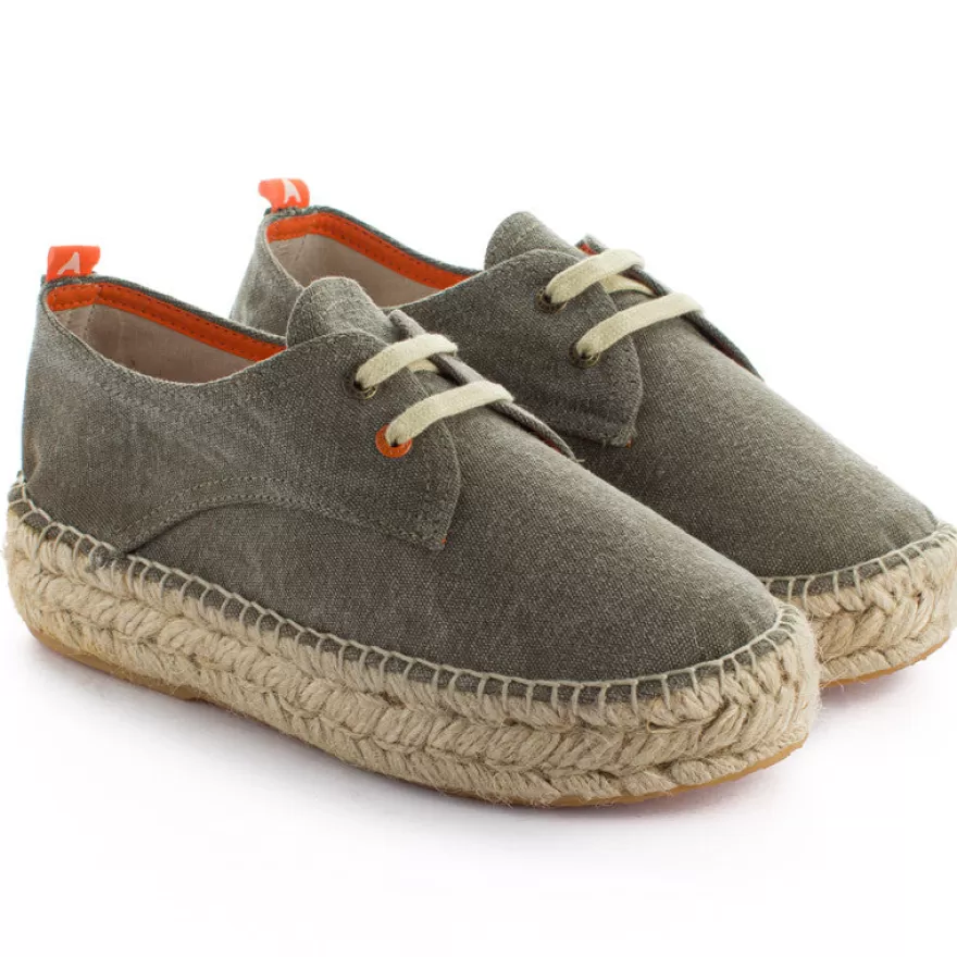 Alpargatas Con Cordones^Abarca Shoes Blucher Terra Kaki