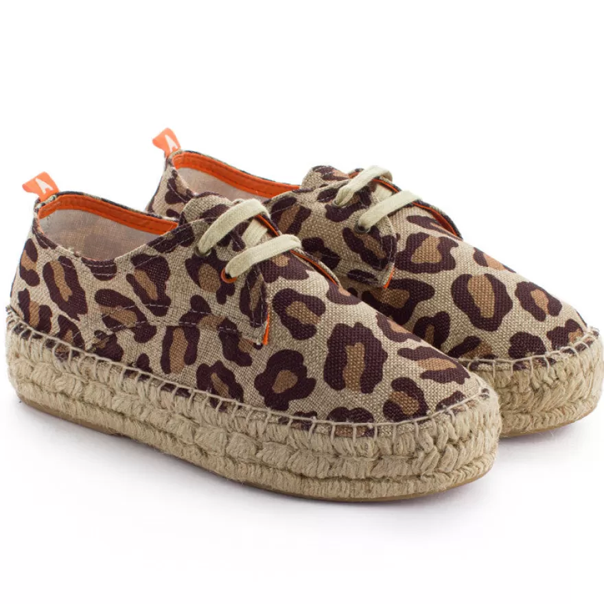 Alpargatas De Verano^Abarca Shoes Blucher Terra Leopardo