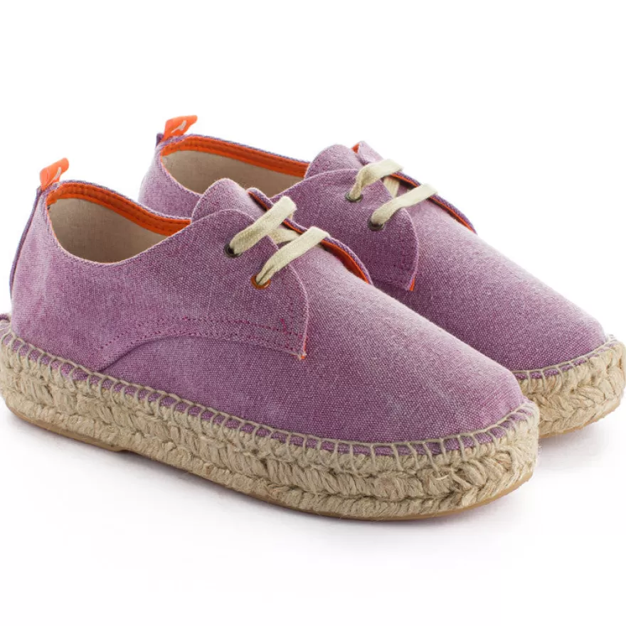 Alpargatas De Verano^Abarca Shoes Blucher Terra Lila