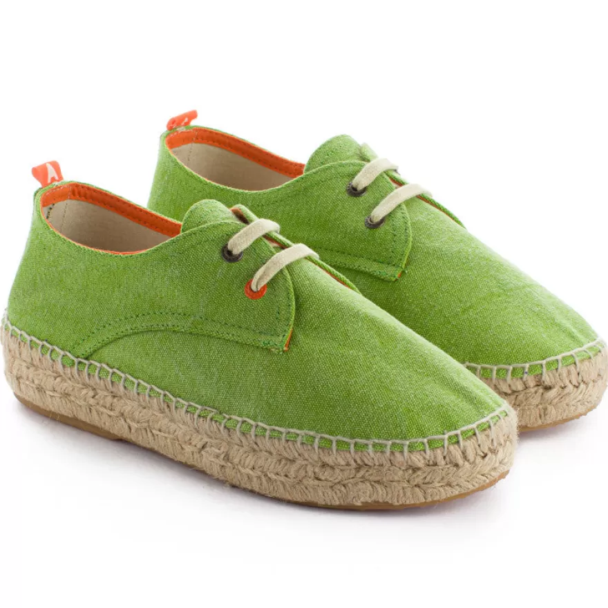 Alpargatas De Verano^Abarca Shoes Blucher Terra Pistacho