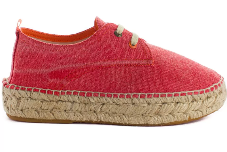 Alpargatas De Verano^Abarca Shoes Blucher Terra Rojo