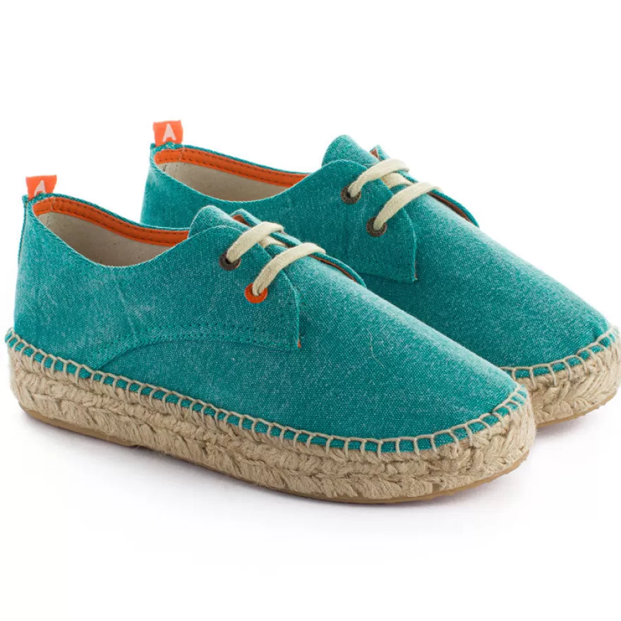 Alpargatas Con Cordones^Abarca Shoes Blucher Terra Verde