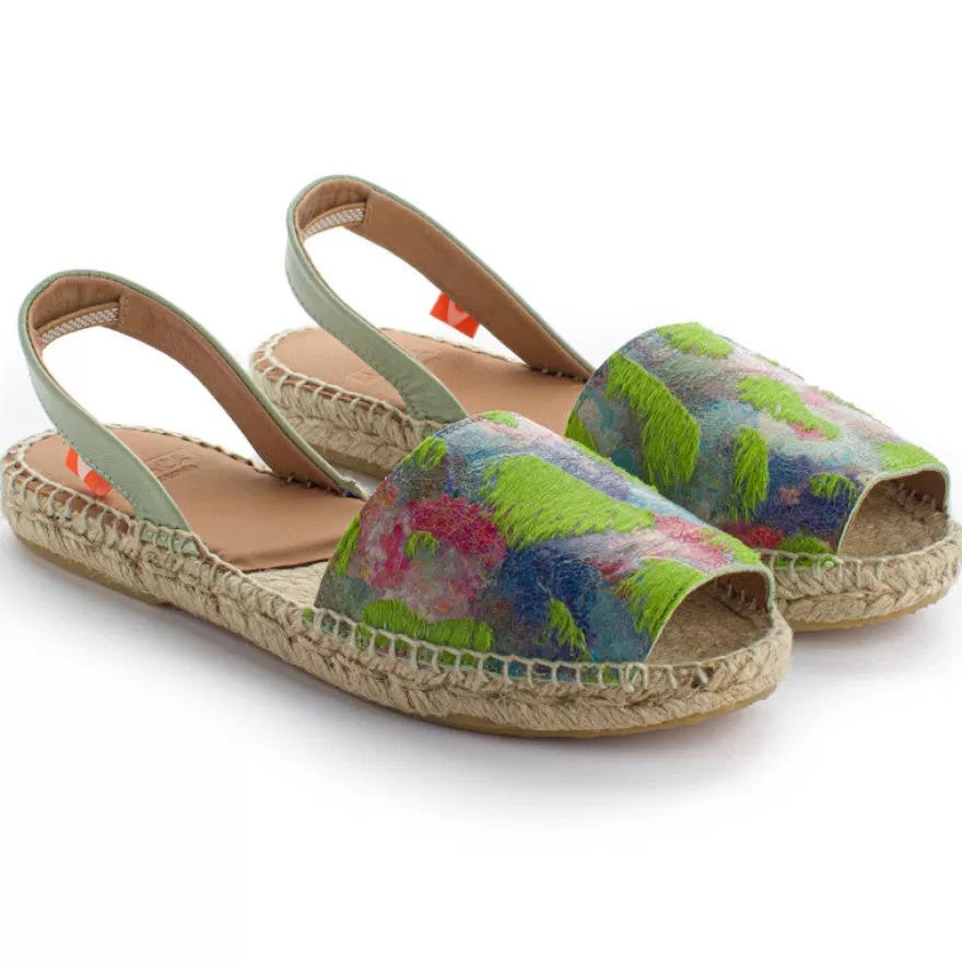 Menorquinas^Abarca Shoes Menorquinas Piel Fantasia Pistacho