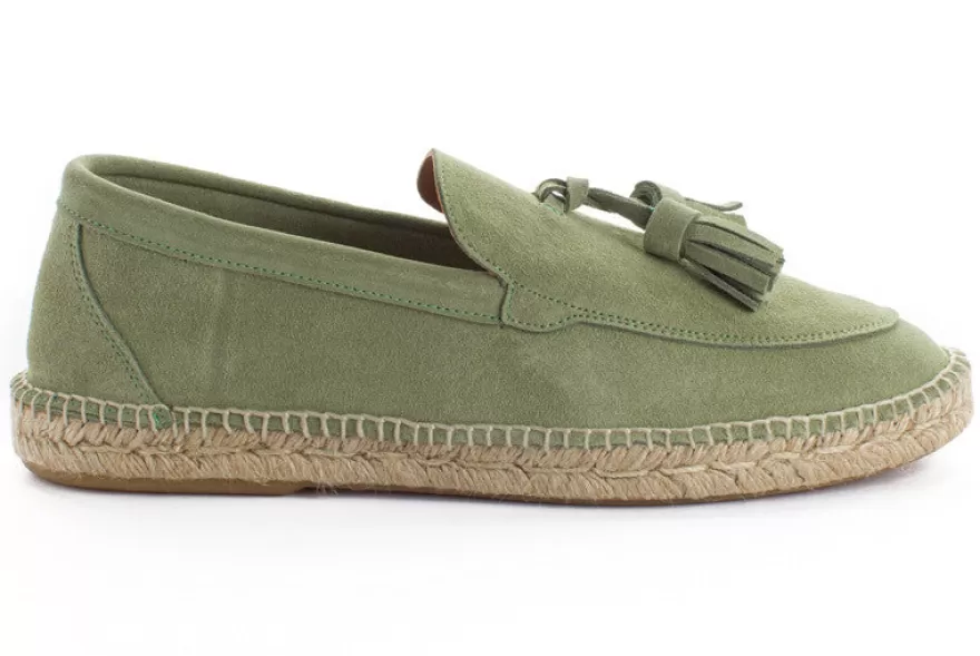 Alpargatas De Verano^Abarca Shoes Mocasín Borlas Piel Menta